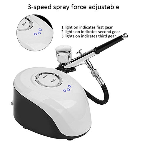 Máquina pulverizadora de oxígeno de agua Máquina pulverizadora facial Máquina para la piel Vaporizador facial, Máquina pulverizadora humectante portátil Compresor de rejuvenecimiento(Blanco)