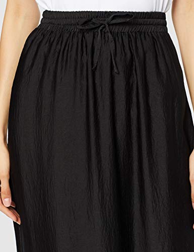 Marca Amazon - find. Falda con Volante Larga Mujer, Negro (Black), 38, Label: S