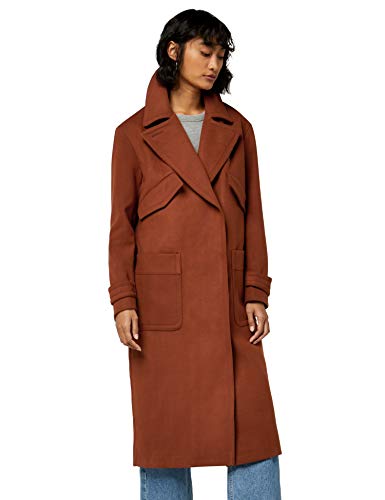 Marca Amazon - find. Luxury Trench - Abrigo Mujer, Rojo (Red), 40, Label: M