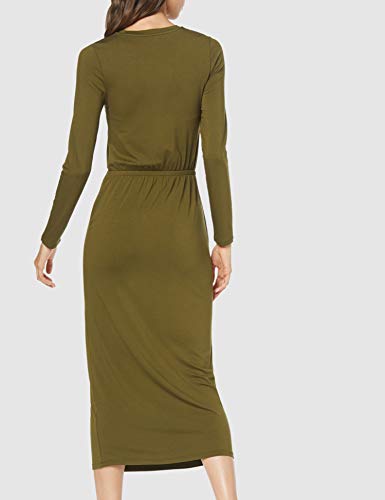 Marca Amazon - find. Vestido Largo Estilo Camiseta de Punto Mujer, Verde (Green), 42, Label: L