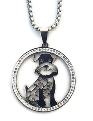 Marni’s - Collar Mujer Perrito Schnauzer - Regalos Originales para Mujer - Colgante Mujer Cadena Larga - Regalo Madres, Regalos para Amigas Originales - Joyas Mujer (Schnauzer)