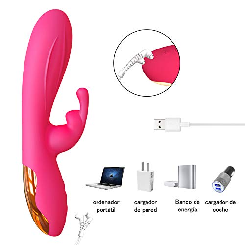 Màsâjèador Inalámbrico - 12 Potentes Patrones de Vibrador - Màsâjèador Eléctrico de Mano - 100% Impermeable - Bolsa de Viaje Incluida