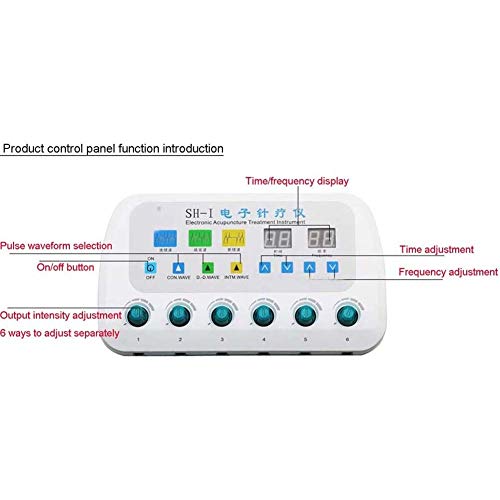 Masajeador TENS Multifuncional Electroestimulador Estimulador Muscular Masajeador 6 Canales Digital Acupuntura Masajeador Corporal Meridiano Máquina de Fisioterapia Muscular de Relajación Acupuntura