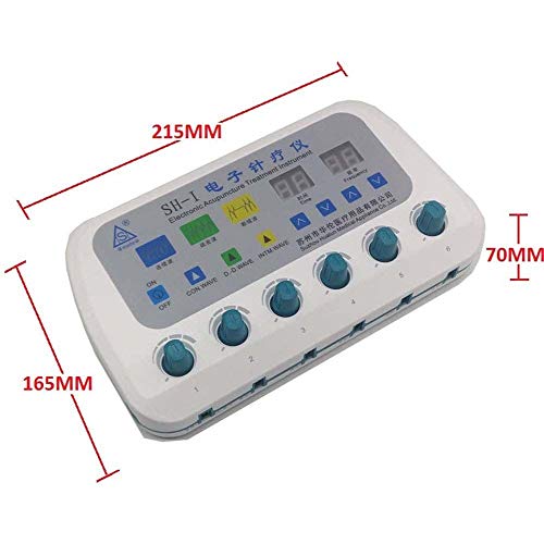 Masajeador TENS Multifuncional Electroestimulador Estimulador Muscular Masajeador 6 Canales Digital Acupuntura Masajeador Corporal Meridiano Máquina de Fisioterapia Muscular de Relajación Acupuntura