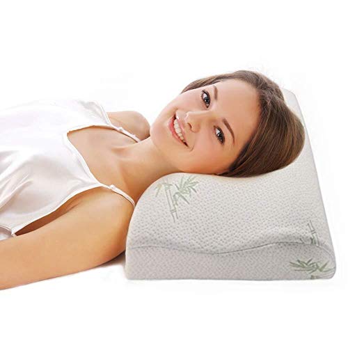 Masajeadores de cuello Almohada for cuello cervical de espuma de contorno masajeador Sueño Profundo masaje de cuello almohada anti ronquido suave al primer apoyo lavable hipoalergénico Almohada Dormir