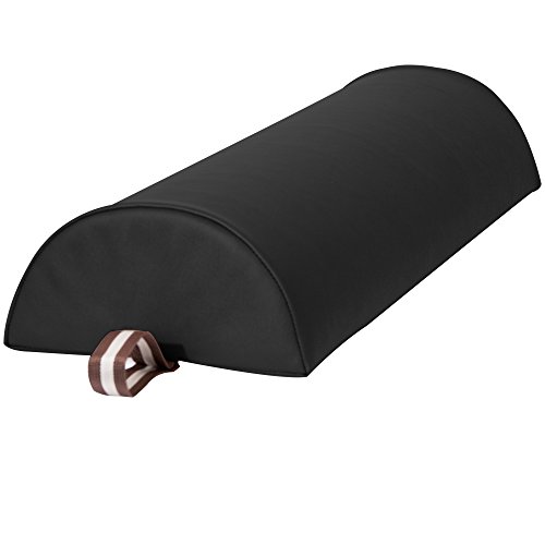 Master Massage - Almohada semiredonda (23 cm, tamaño grande), color negro