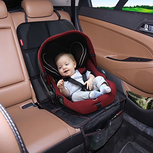 MATCC Protector de Asiento Coche Asiento Infantil Funda Asiento Coche Antideslizante Impermeable Universal Negro