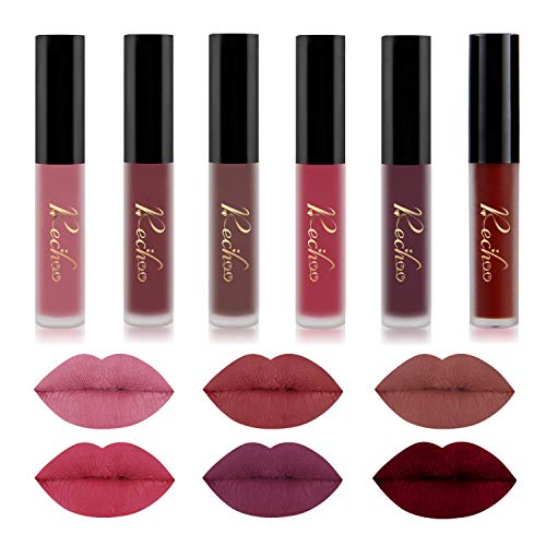 Matte Liquid Lipstick Set, 6 Pcs Superstay Mate Ink Waterproof Lip Gloss Beauty Lips Makeup Set (6 PCS NUDE)