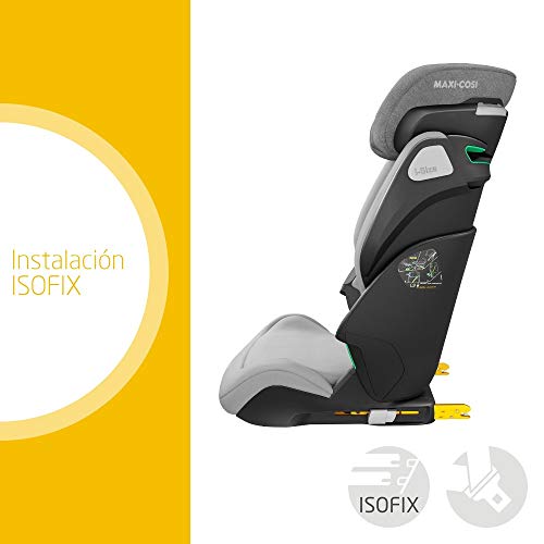 Maxi-Cosi Kore Silla de Coche Grupo 2/3 ISOFIX i-Size, 15 - 36 kg, Protección Lateral Superior, Crece con el Niño desde 4 hasta 12 años, Authentic Grey (gris)