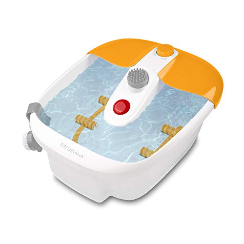 Medisana FS 883 Spa de pies con función calefactora, baño de pies eléctrico, masaje de vibración, accesorios de pedicura, baño de pies con masaje y calefacción, para pies grandes