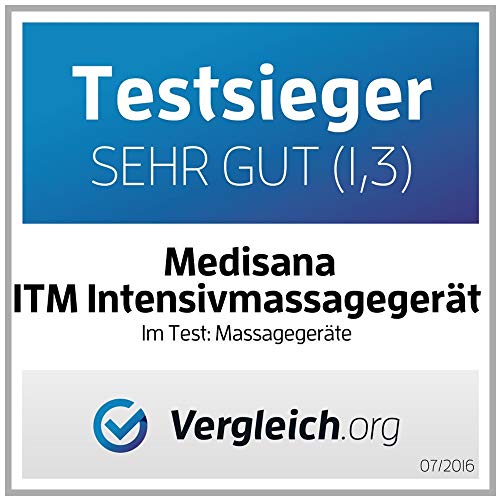 Medisana ITM Masajeador de mano, masaje de golpeteo eléctrico, masaje de acupresión y de puntos, diferentes cabezales de masaje, función de luz roja, función de calentamiento, sin escalas