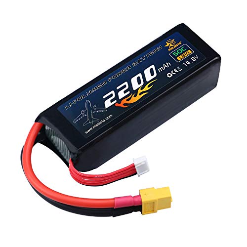 melasta 4S 14.8V LiPo batería 2200mAh 50C RC Lipo batería con XT60 Enchufe para RC avión helicóptero Quadcopter vehículo Barco [UL y CE Certificado]