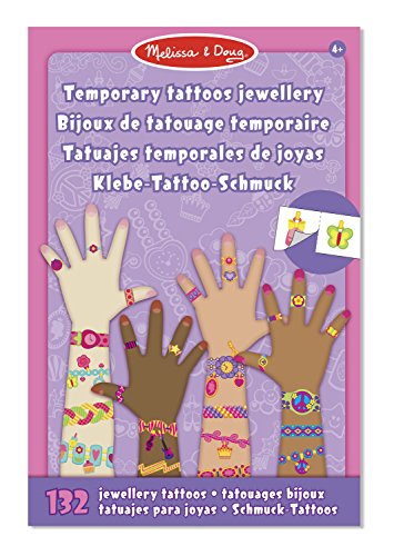 Melissa & Doug - Tatuajes temporales con Joyas, Juego Creativo (12194)