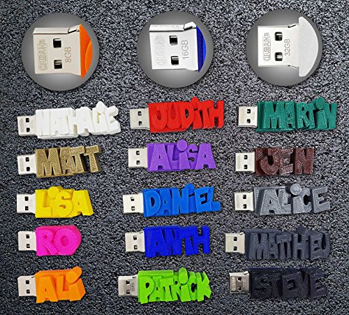 Memoria USB Personalizada con el Texto Que tú decidas–Elige Entre 15 Colores Diferentes - USB 3.0-8GB o 16GB o 32GB - un Regalo Original y único