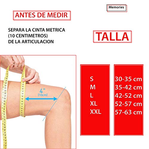 Memories, Rodillera Menisco y Ligamentos, Deportiva Rotuliana, Elástica, Tubular, Antideslizante y Transpirable, Cómoda para Hombre y Mujer. (M)