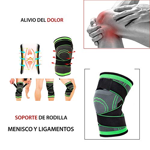 Memories, Rodillera Menisco y Ligamentos, Deportiva Rotuliana, Elástica, Tubular, Antideslizante y Transpirable, Cómoda para Hombre y Mujer. (S)