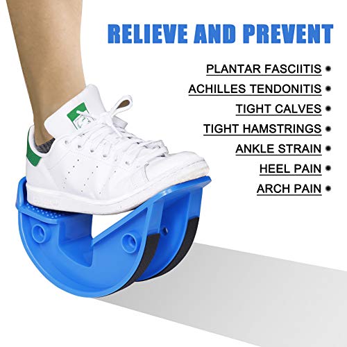 MengH-SHOP Foot Rocker Calf Profesional Camilla De Pantorrilla Pedal de Fitness Tendinitis de Aquiles, Talón, Alivio del Dolor de Fascitis Plantar, Excelente para Atletas Fisioterapia (Azul)