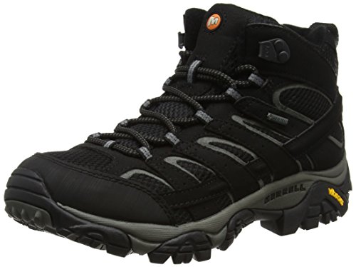 Merrell Moab 2 Mid GTX, Botas de Senderismo para Hombre, Negro (Black), 43.5 EU