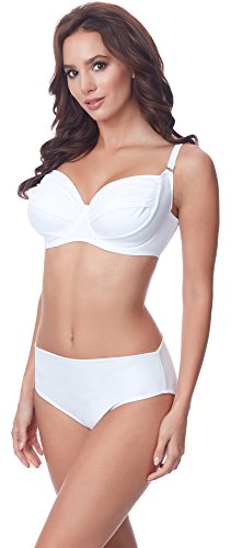 Merry Style Conjunto Bikini Sujetador y Bragas 2 Piezas Mujer P61472W (Blanco, EU(Top 85 H / 42)=ES(100H/44))