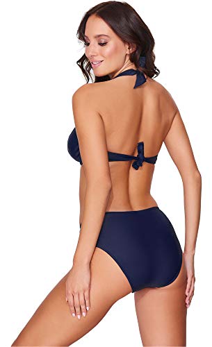 Merry Style Conjunto Bikini Sujetador y Bragas Bañador 2 Piezas Mujer 74RN24(Nevy Azul(6007), EU(85E/42)=ES(100E/44))