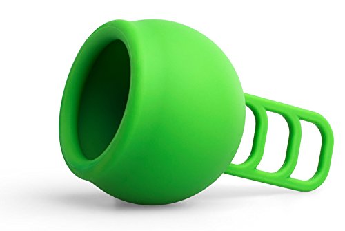 Merula Cup apple (verde) - Tamaño único copa menstrual de silicona de grado médico