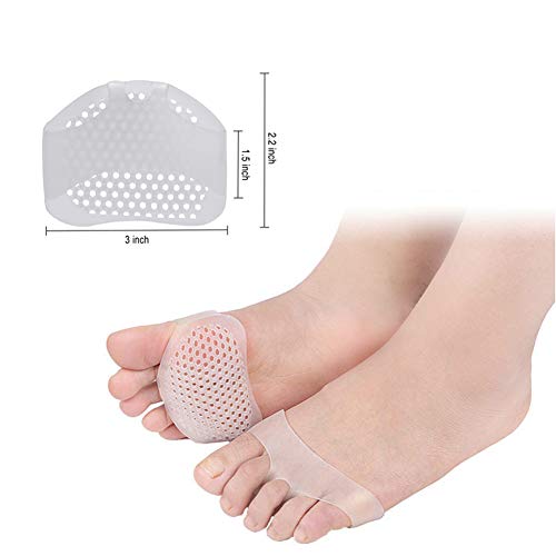 Metatarsal Pads-10 pares de almohadillas para pies transpirables y suaves de gel de silicona mortons Neuroma almohadillas mejor para pies diabéticos, callos y ampollas, dolor de antepié