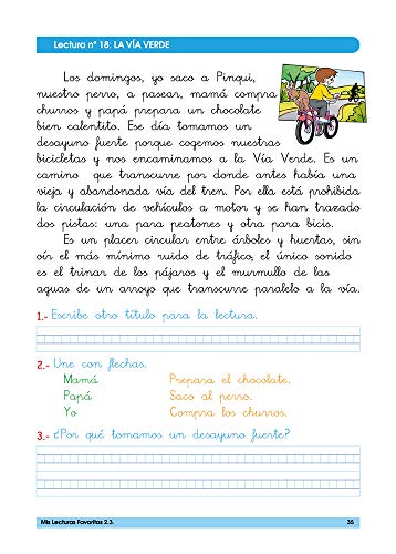 Mis lecturas favoritas 2.3 / Editorial GEU / 2º Primaria / Mejora la comprensión lectora / Recomendado como repaso / Con actividades sencillas