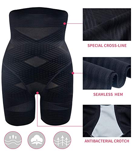 MISS MOLY Pantalones Moldeadora Braga Shapewear Sin Costuras Faja Reductora Adelgazante Braguita Cintura Alta Shaping Panty Butt Lifter Pantalón Elástico Invisible Body Shaper Lenceria para Mujer