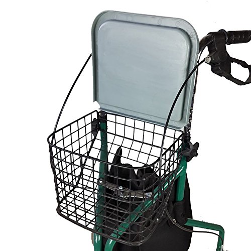 Mobiclinic, Modelo Caleta, Andador para adultos, mayores, minusválidos o ancianos, de acero, ligero, plegable, con cesta y 3 ruedas, Color Verde