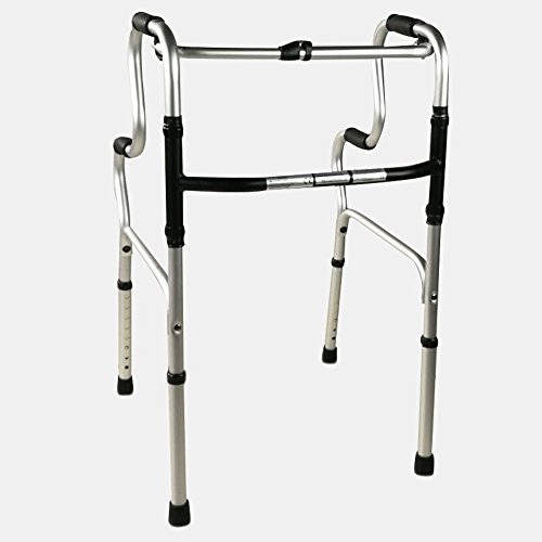 Mobiclinic, Modelo Pórtico, Andador para ancianos, adultos, mayores o minusvalidos, de aluminio, ligero, plegable, con asiento y sin ruedas