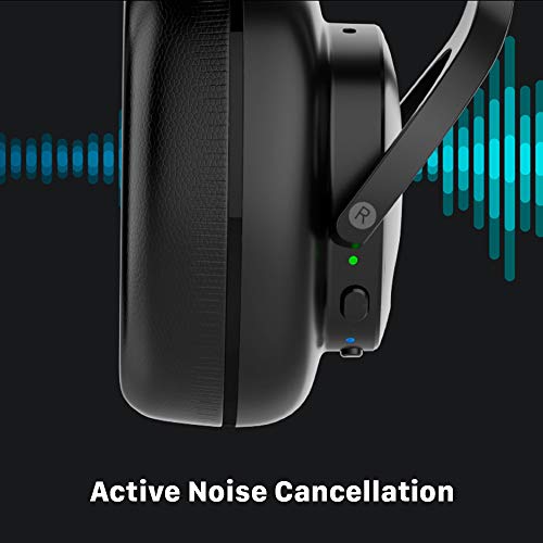 Mobvoi M700 Auriculares híbridos Activos con cancelación de Ruido, Auriculares inalámbricos Bluetooth con micrófono, Tiempo de reproducción 30H, Auriculares Suaves para Viajar, hogar