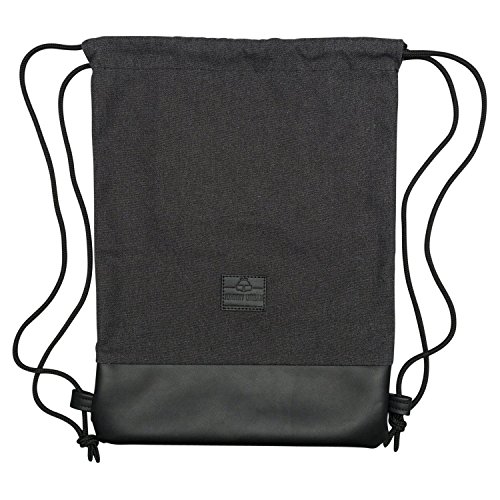 Mochila de Cuerda Antracita/Negro - JOHNNY URBAN Bolsa de Cuerdas para Hombre Mujer Niños y Adolescentes - Mochilas Cordón de Gimnasio - Bolsa Deporte de Algodón y Cuero Vegano