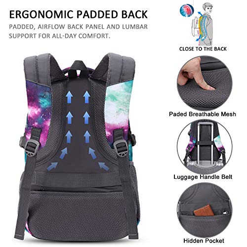 Mochilas Escolares Juveniles, Mochila PortáTil para NiñOs NiñAs se Adapta a 15.6 Pulgadas PortáTil Unisex Ligera 30L Mochila Universitaria con Puerto USB para Mujeres Hombres