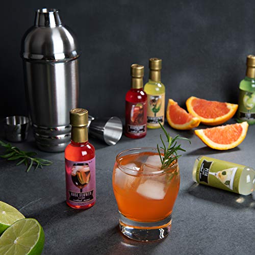 Modern Gourmet Foods, Set de regalo Premium Gin Cocktail Mixer, 70 ml, 10 Sabores que Incluyen: Lima, Flor de Saúco, Flor de Rosa, Mandarina y Muchas Más (no contiene alcohol)