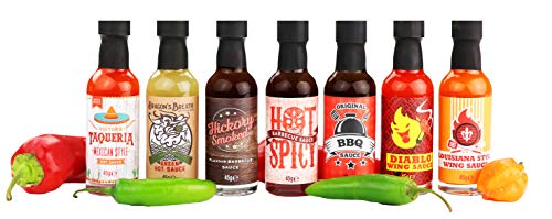 Modern Gourmet Foods, Set de regalo Salsas "Street Food", 45 gramos en cada bote, Set de 7