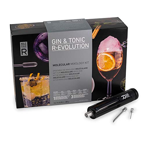 Molecule-R - Kit de mixología molecular para gintonic + jeringuilla culinaria GRATIS - GIN & COCKTAIL R-EVOLUTION