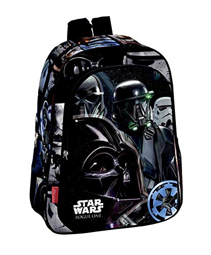 Montichelvo Star Wars Rogue One Mochila Infantil, 36 cm, Negro, 30 x 24 x 10 cm