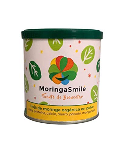 Moringa Ecologica Premium en Polvo - El arbol de la Vida - Superalimento, 22 beneficios para la salud, Proyecto Solidario en Africa (1 BOTE 80g)