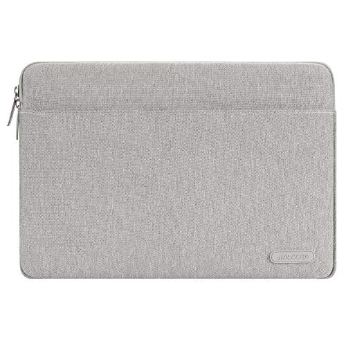 MOSISO Funda Protectora Compatible con 13-13,3 Pulgadas MacBook Air/MacBook Pro Retina/2019 2018 Surface Laptop 3/2/Surface Book 2, Bolsa de Poliéster Horizontal Resistente a Derrames, Gris