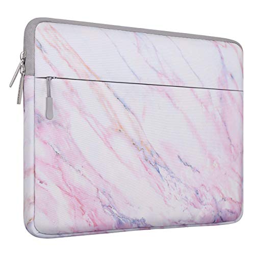 MOSISO Funda Protectora Compatible con 2019 MacBook Pro 16 A2141/15-15.6 MacBook Pro Retina/Surface DELL Lenovo HP Acer ASUS de Portátil, Bolsa Blanda de Estilo Mármol Caja Cubierta, Rosa