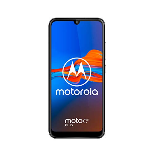 Motorola Moto E6 Plus (pantalla 6,1" max vision, doble cámara de 13 MP, 32GB/2 GB, Android 9.0, Dual SIM) Gris Gunmetal + Funda