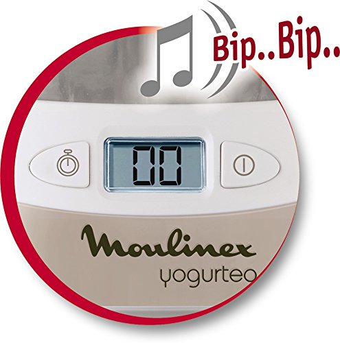 Moulinex Yogurteo Yogurtera, 13 W, 1.12 litros, 0 Decibelios, Plástico, Plateado