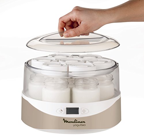 Moulinex Yogurteo Yogurtera, 13 W, 1.12 litros, 0 Decibelios, Plástico, Plateado