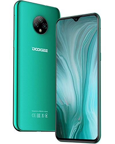 Moviles Libres, DOOGEE X95 Smartphone Libre 2020, 6.52 Pulgadas 19.5:9 HD+ Pantalla 4G Telefonos, 4350mAh, 13MP+2MP+2MP+5MP, Android 10.0 Smartphone, 16GB ROM,128GB SD, Dual SIM Face ID, Verde