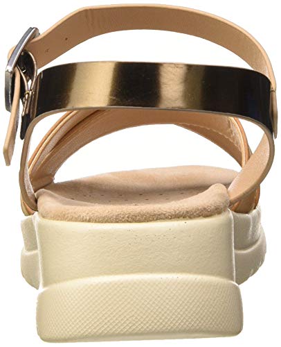 MTNG Collection 58975, Sandalias con Plataforma para Mujer, Marrón (Super Metallic Bronce/Matisse Camel C49882), 37 EU