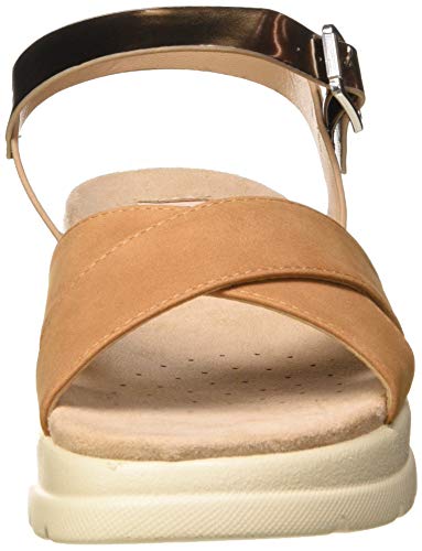 MTNG Collection 58975, Sandalias con Plataforma para Mujer, Marrón (Super Metallic Bronce/Matisse Camel C49882), 37 EU