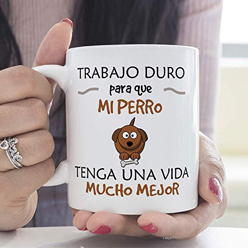 MUGFFINS Taza Perro (Perrito Vida Mejor() - Regalos Originales y Divertidos para Amantes de las Mascotas