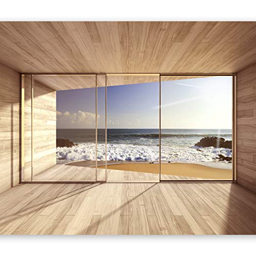 murando Fotomurales 350x256 cm XXL Papel pintado tejido no tejido Decoración de Pared decorativos Murales moderna de Diseno Fotográfico naturaleza Paisaje ventana c-a-0084-a-d