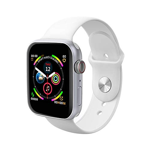 MXRLZX Inteligente Reloj, Bluetooth Llamada de Información Musical Fuerte Impulso Duración de la batería Impermeable del Reloj del perseguidor de la Aptitud podómetro Cronómetro (Color : White)