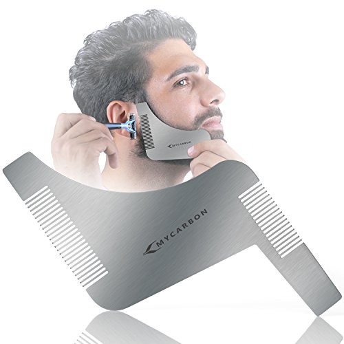 MYCARBON Peine de Barba Plantilla de Barba Herramienta de Formación de Barba Adecuado para Todos los Peines que Forman Barba La Barba Tiene Forma de Recortador de Barba o Razor Regalo Hombre